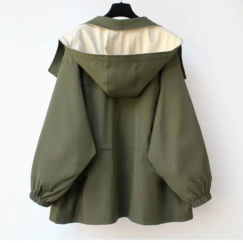 2025 New Spring Autumn Trench Coat Women's Korean Mid Long  Zipper Women Trench Coats Overcoat Windbreaker Female Outerwear Tops