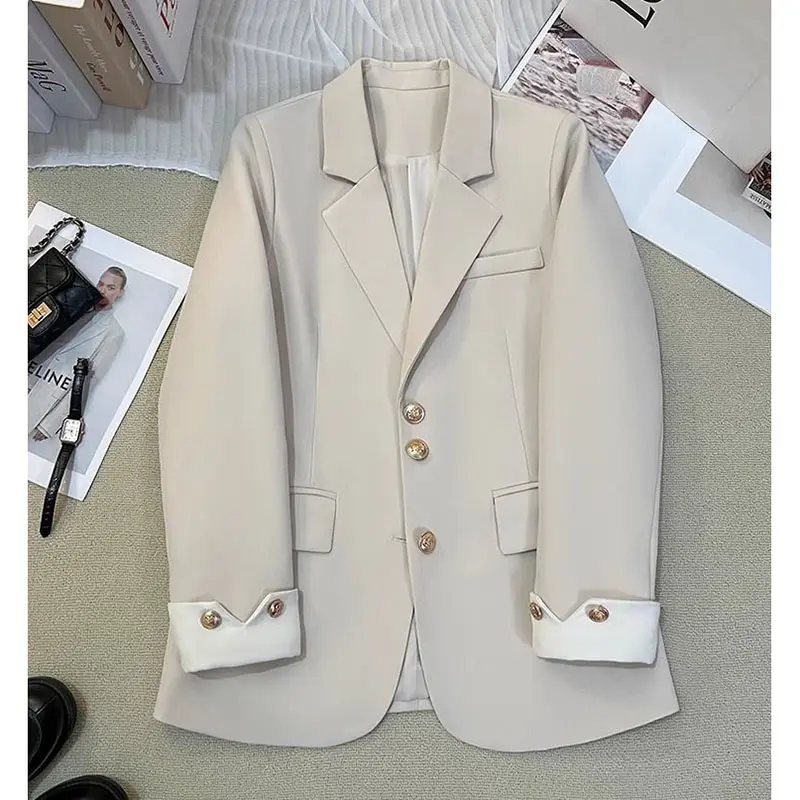 2025 New Office Blazer Women Suit Women's Autumn Long Sleeve Single Breasted Business Outerwear Stylish Tops Lady Jackets