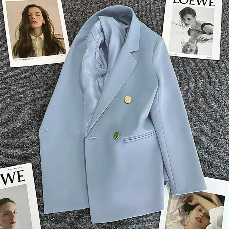 Spring Autumn Women Blazers 2025 New Korean Casual Solid Suit Women Jacket Fashion Office Blazer Female Coats Outerwear
