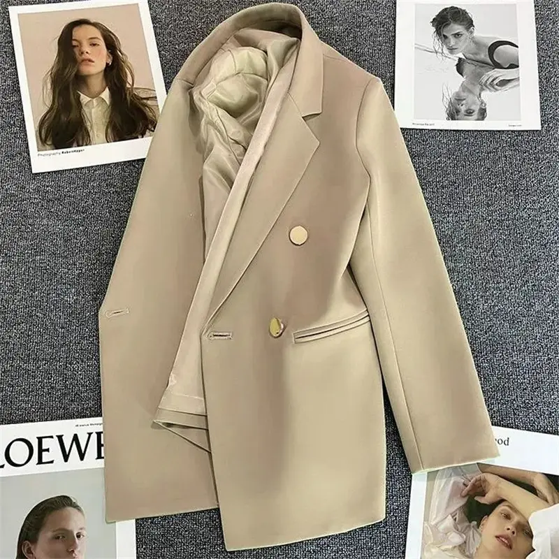 Spring Autumn Women Blazers 2025 New Korean Casual Solid Suit Women Jacket Fashion Office Blazer Female Coats Outerwear