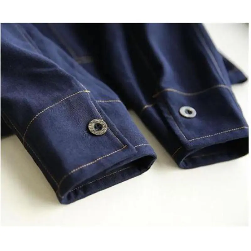 2024 New Spring Autumn Denim Jacket Women Short Full Sleeves Suit Collar Loose Cowboy Coat Female Jean Outwear Female Tops R2455