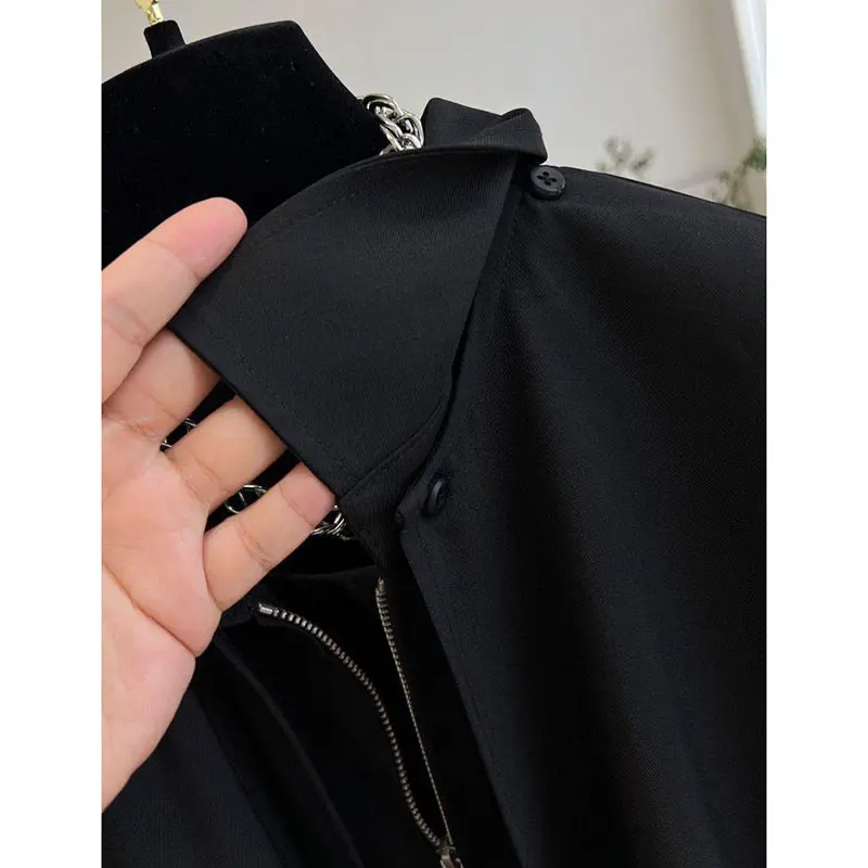 New 2025 Cloak Shawl Casual Coat Women's  Autumn Korean Loose High End Fashion Long-Sleeved Windbreaker Female Outwear Tops