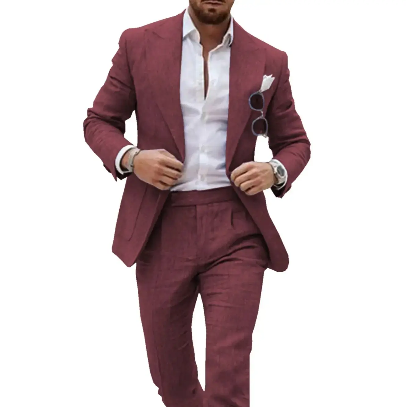 Customize Blazer Sets Men's Suits Jackets for Men Luxury Slim Fit Business 2 Piece Groom Tuxedo Male Homme Wedding(Blazer+Pants)
