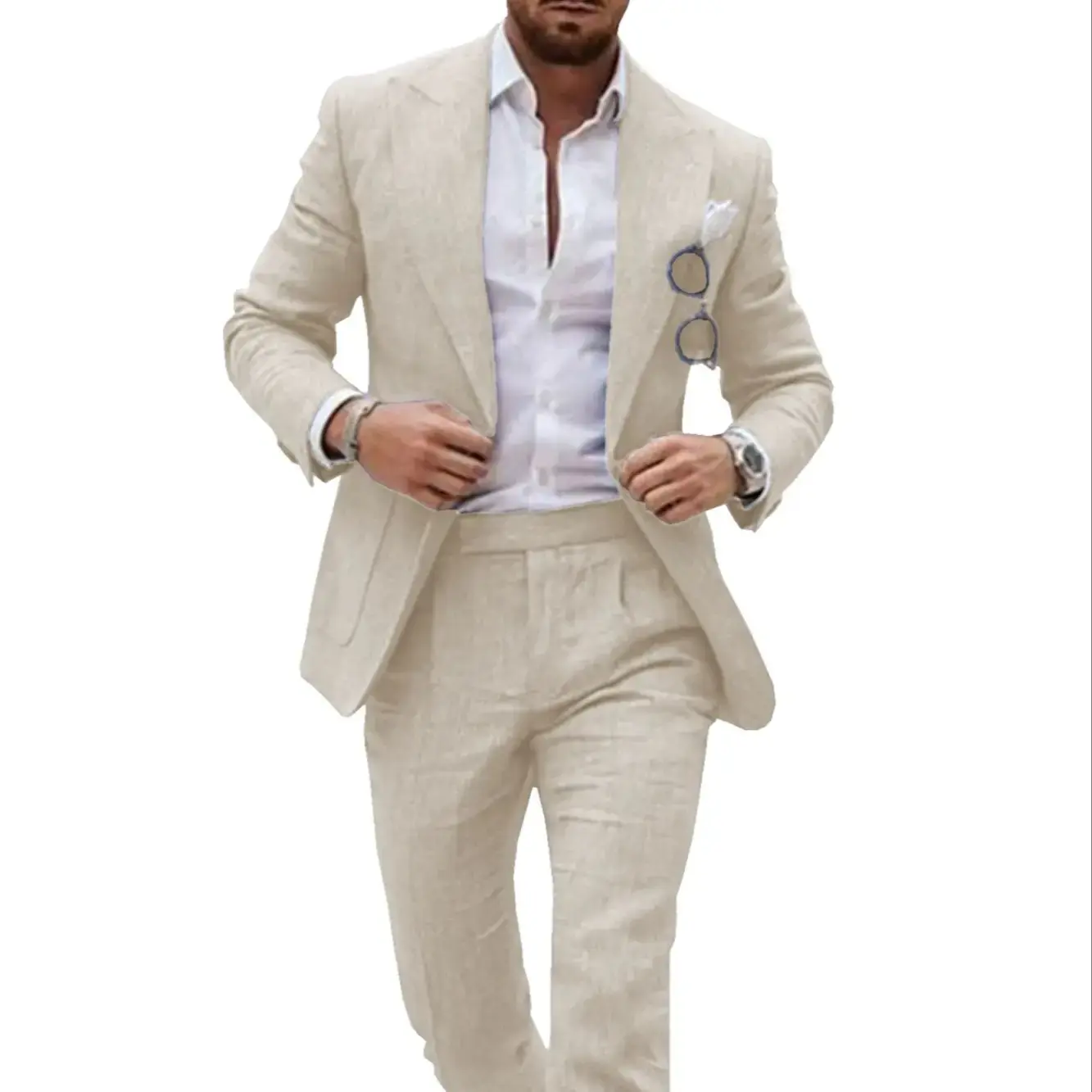 Customize Blazer Sets Men's Suits Jackets for Men Luxury Slim Fit Business 2 Piece Groom Tuxedo Male Homme Wedding(Blazer+Pants)