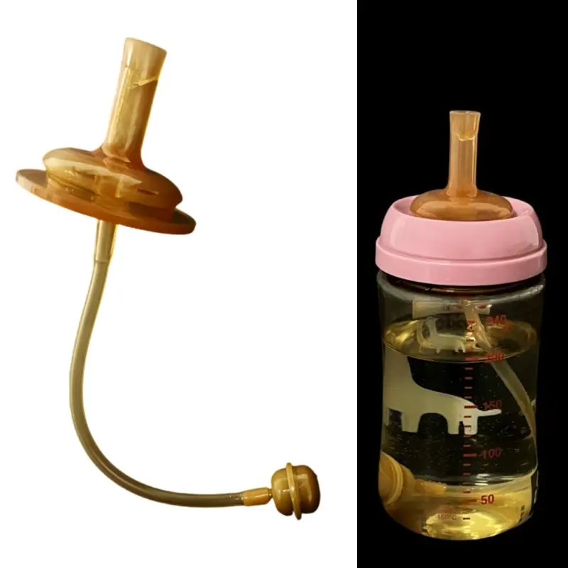 Baby Bottle Straw Cup Straw Accessories Replacement Wide Mouth Caliber Silicone Feeding Accessories for Baby pigeon Bottles