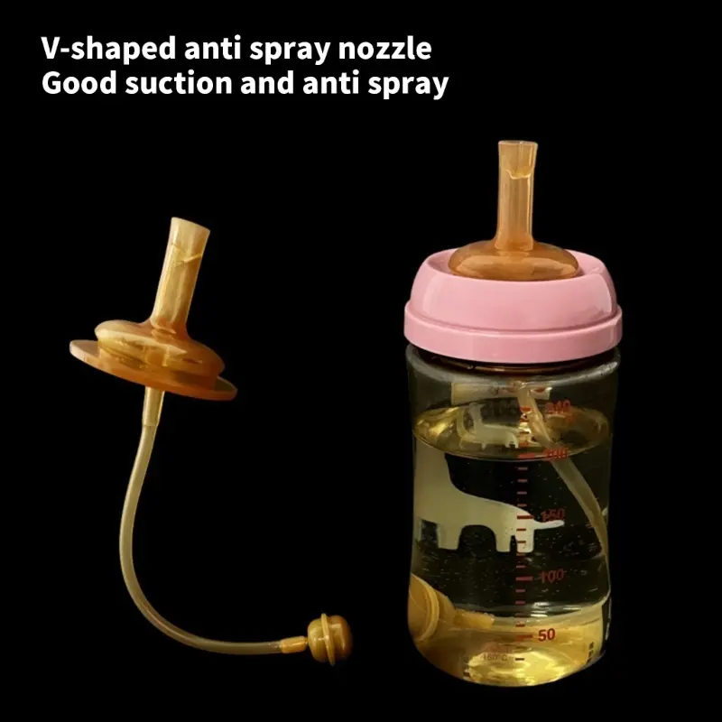 Baby Bottle Straw Cup Straw Accessories Replacement Wide Mouth Caliber Silicone Feeding Accessories for Baby pigeon Bottles