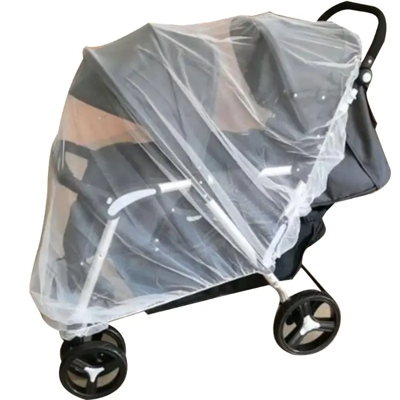 M76C Sun Protective Net for Twin Stroller Fine Mesh Cover Breathable Mosquito Net