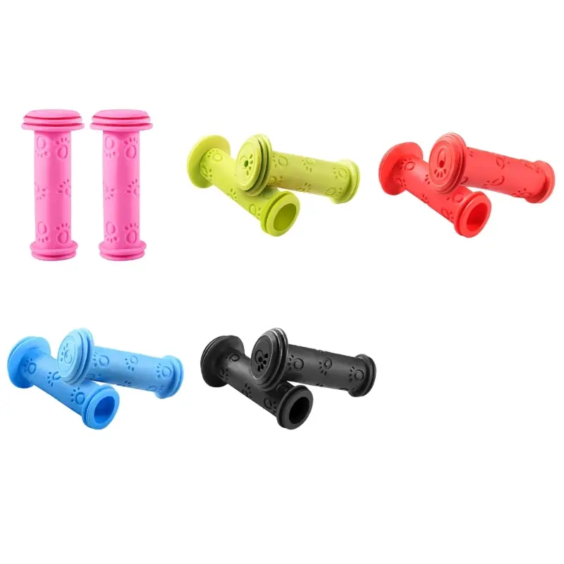 1 Pair Rubber Bike Bicycle Handle Bar Grips Anti-slip Waterproof Tricycle Scooter Handlebar For Kids Child Cycling Handle Bars