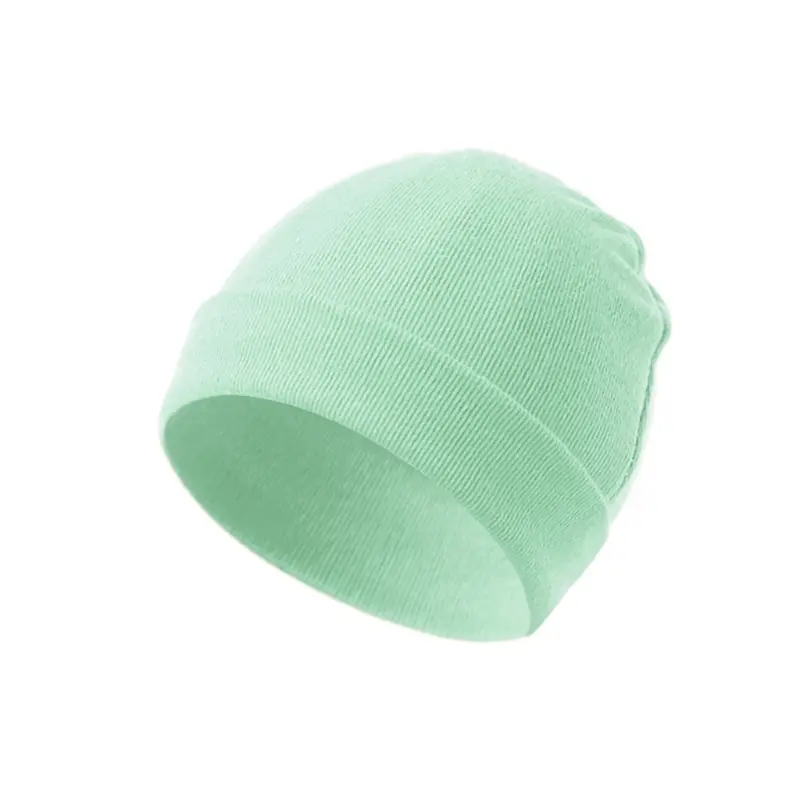 2024 Baby Accessories Newborn Toddler Kids Baby Boy Girl Solid Hats Turban Cotton Beanie Candy Color Hat Winter Warm Cap