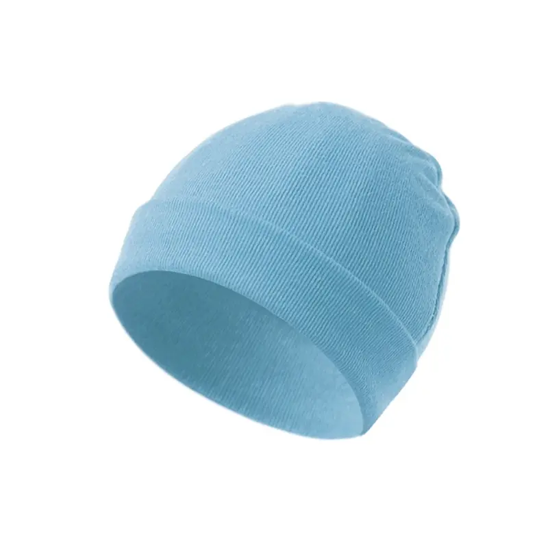 2024 Baby Accessories Newborn Toddler Kids Baby Boy Girl Solid Hats Turban Cotton Beanie Candy Color Hat Winter Warm Cap