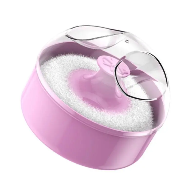 M76C Body Powder Puff Empty Loose Powder Box Baby Body Cosmetic Powder Puff with Container Case Large Powder Puff