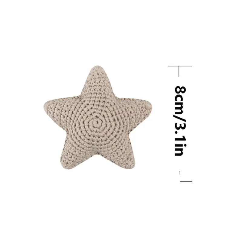 Handmade Crochet Cotton Star DIY Baby Pacifier Chain Accessories Infant Newborns Teether Toy Gifts