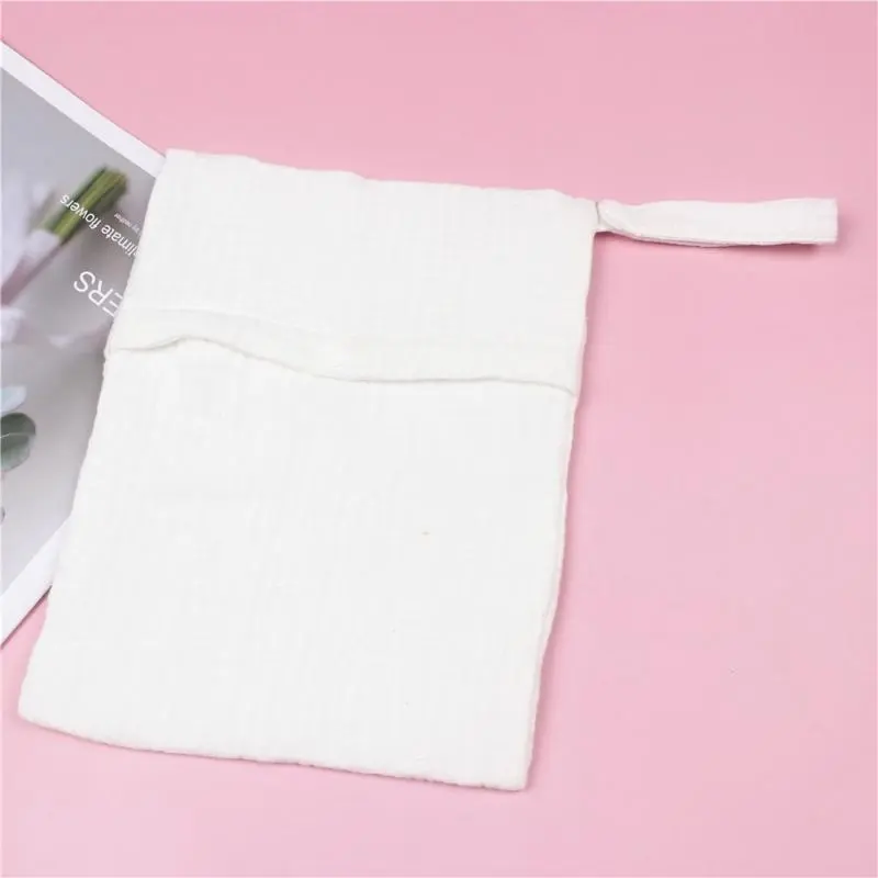 M76C Multifunctional Baby Diapper Bag Reusable Solid Color Travel Nappy Bags Soft Cotton Mummy Storage Bag