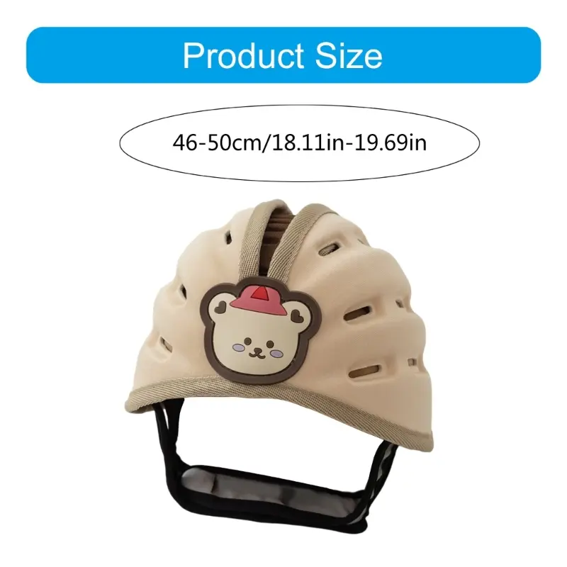 Baby Safety Helmet Protections Hat Cartoon Bumpers Hat Security Breathable Hat for Toddler Walking Crawling Kids Cap