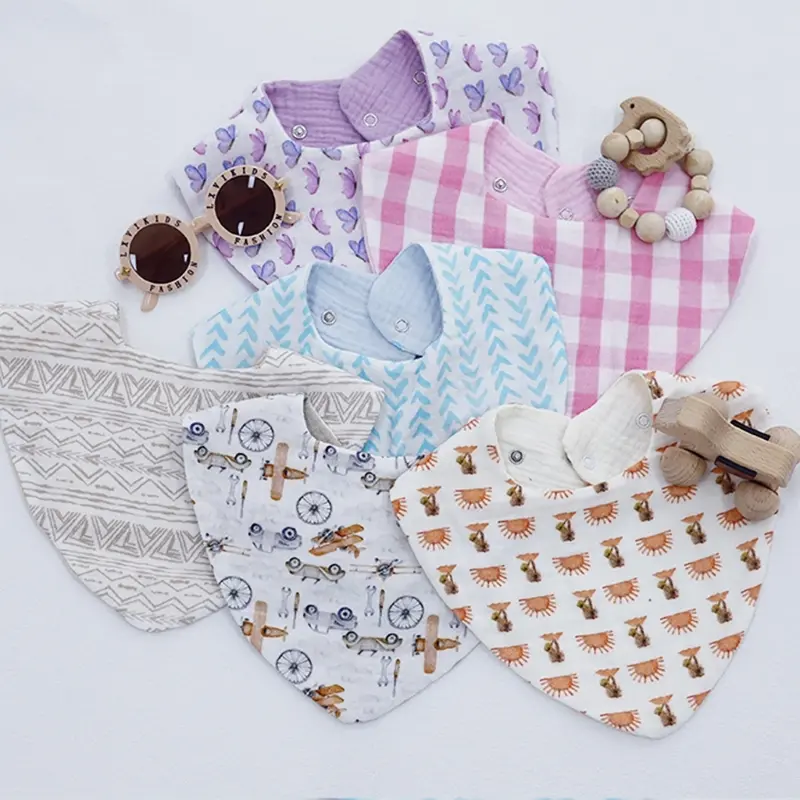 4pcs Set Cotton Muslin Baby Bib Stuffed Rabbit Doll Newborn Appease Towel Security Blanket Baby Sleeping Cuddling Towel Teether