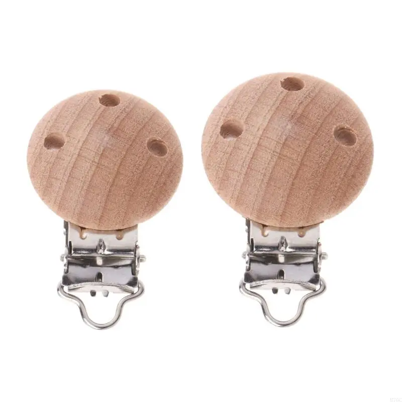 20Pcs Beech Wooden Pacifier Clip Baby Teether Soother Clasp Metal Nursing Accessories Chewable Teething Diy Dummy Clip Chains