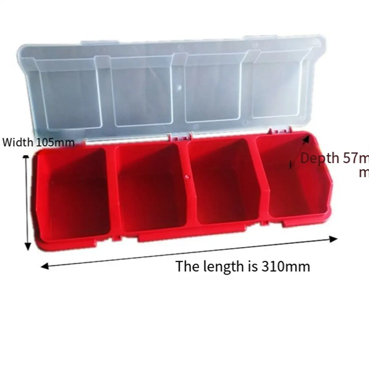 New 4 Pcs Screw Organizers and Storage Bins with Locks Plastic Hardware Organizer Box with Compartment Bolt Organizer Blue