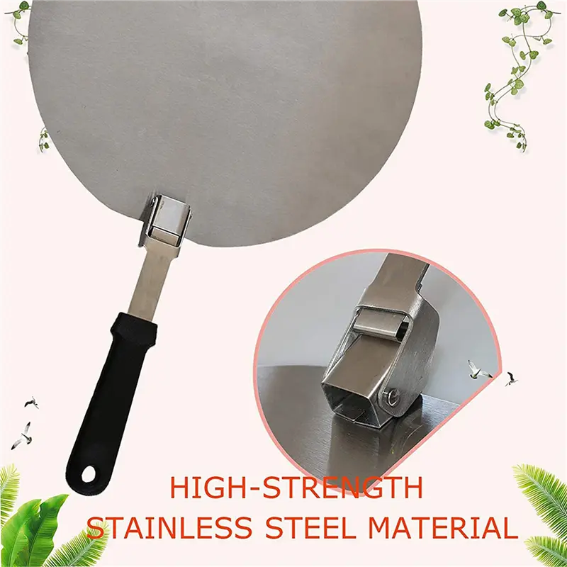 HGHO 2X Pizza Paddle 12 Inch, Folding Stainless Steel Pizza Peel, Handle Pizza Paddle Shovel, Baking Tools For Bbq Pizza Oven