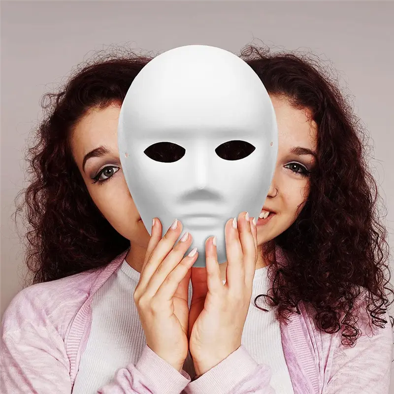 New 30 Pack 2 Sizes Paper Mache Masks Create Artistic Craft Projects From Wall Decorations To Theater and Halloween Costumes