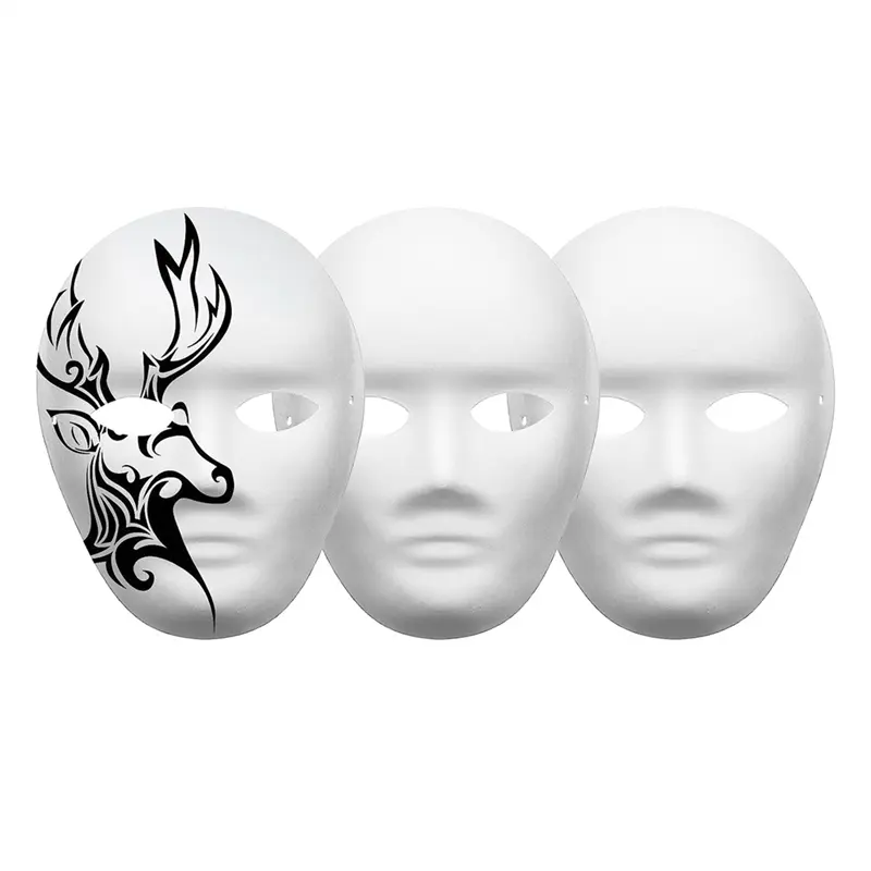 New 30 Pack 2 Sizes Paper Mache Masks Create Artistic Craft Projects From Wall Decorations To Theater and Halloween Costumes