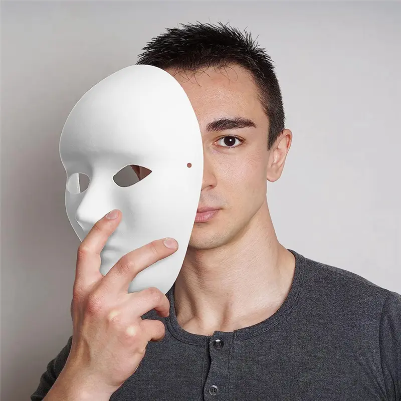 New 30 Pack 2 Sizes Paper Mache Masks Create Artistic Craft Projects From Wall Decorations To Theater and Halloween Costumes