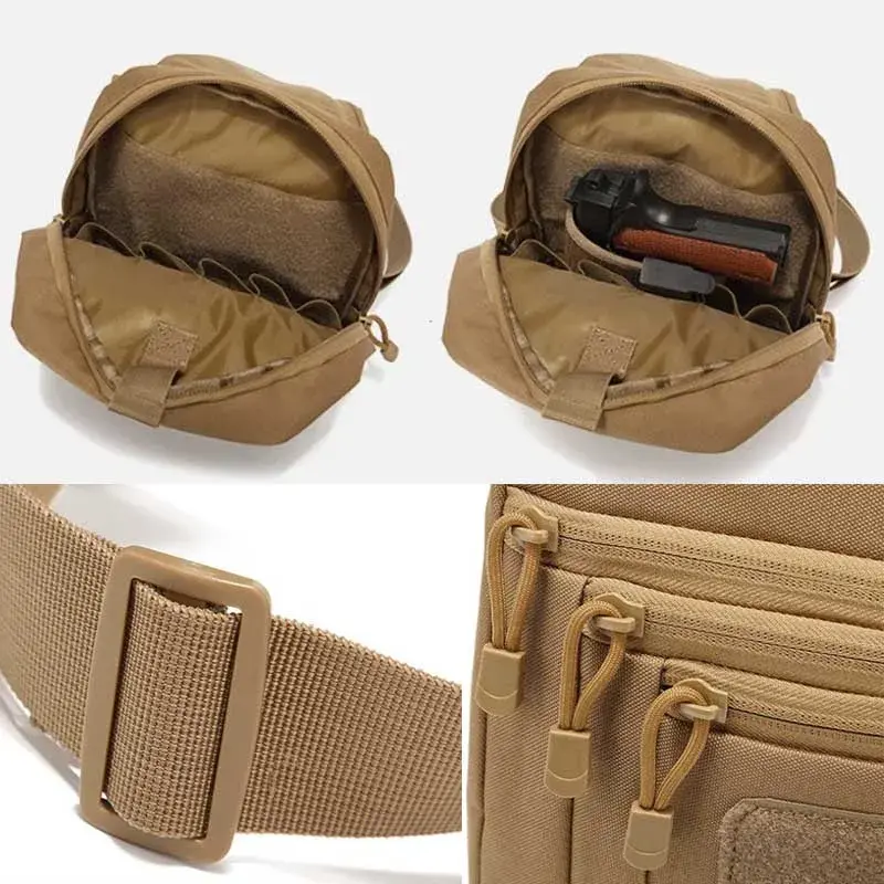 Tactical Shoulder Chest Bag Hiking Concealed Carry Sling Crossbody Chest Sling Bag Convertible Backpack for Hunting Camping