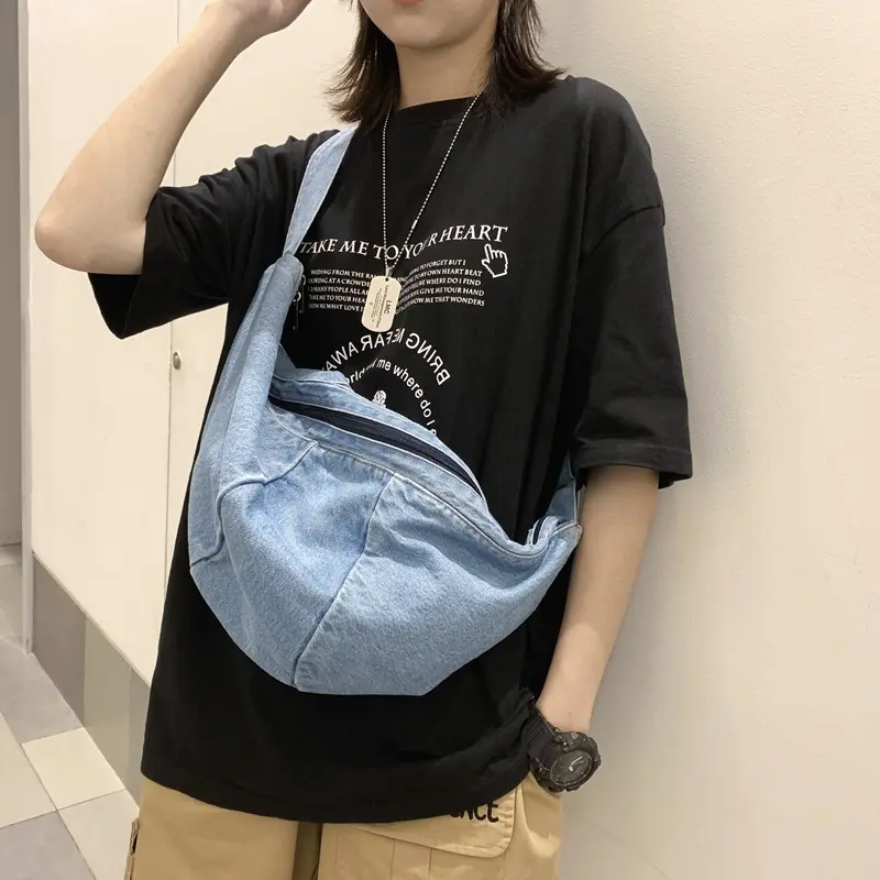 Casual Simplicity Large Shoulder Bags Women Canvas High Capacity Shopping bag Crossed Body Denim Bag Women Messenger Bag