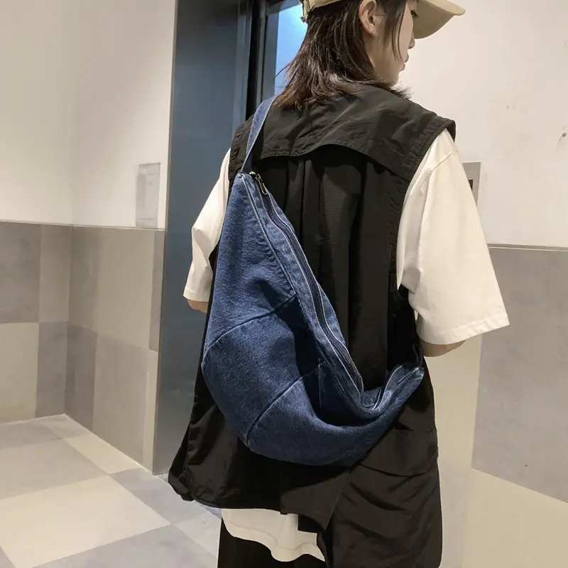 Casual Simplicity Large Shoulder Bags Women Canvas High Capacity Shopping bag Crossed Body Denim Bag Women Messenger Bag