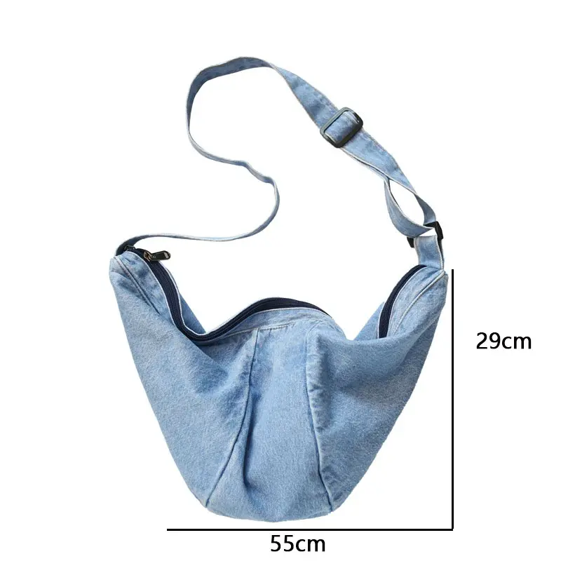 Casual Simplicity Large Shoulder Bags Women Canvas High Capacity Shopping bag Crossed Body Denim Bag Women Messenger Bag
