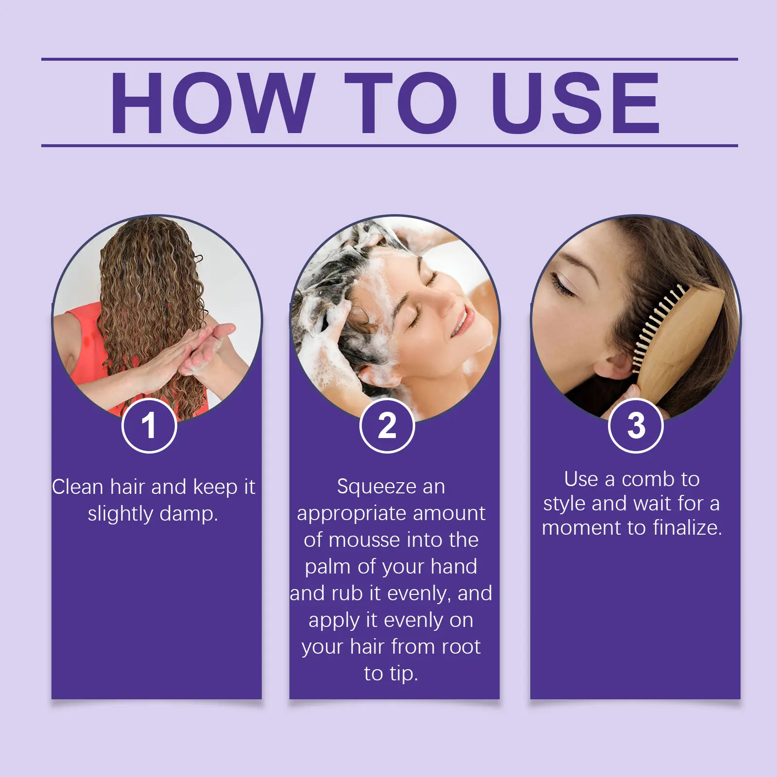 Hair Styling Spray Anti Frizz Add on Charms Increase Elasticity Long Lasting Styling Non-greasy Moisturizing Fluffy Hair Mousse