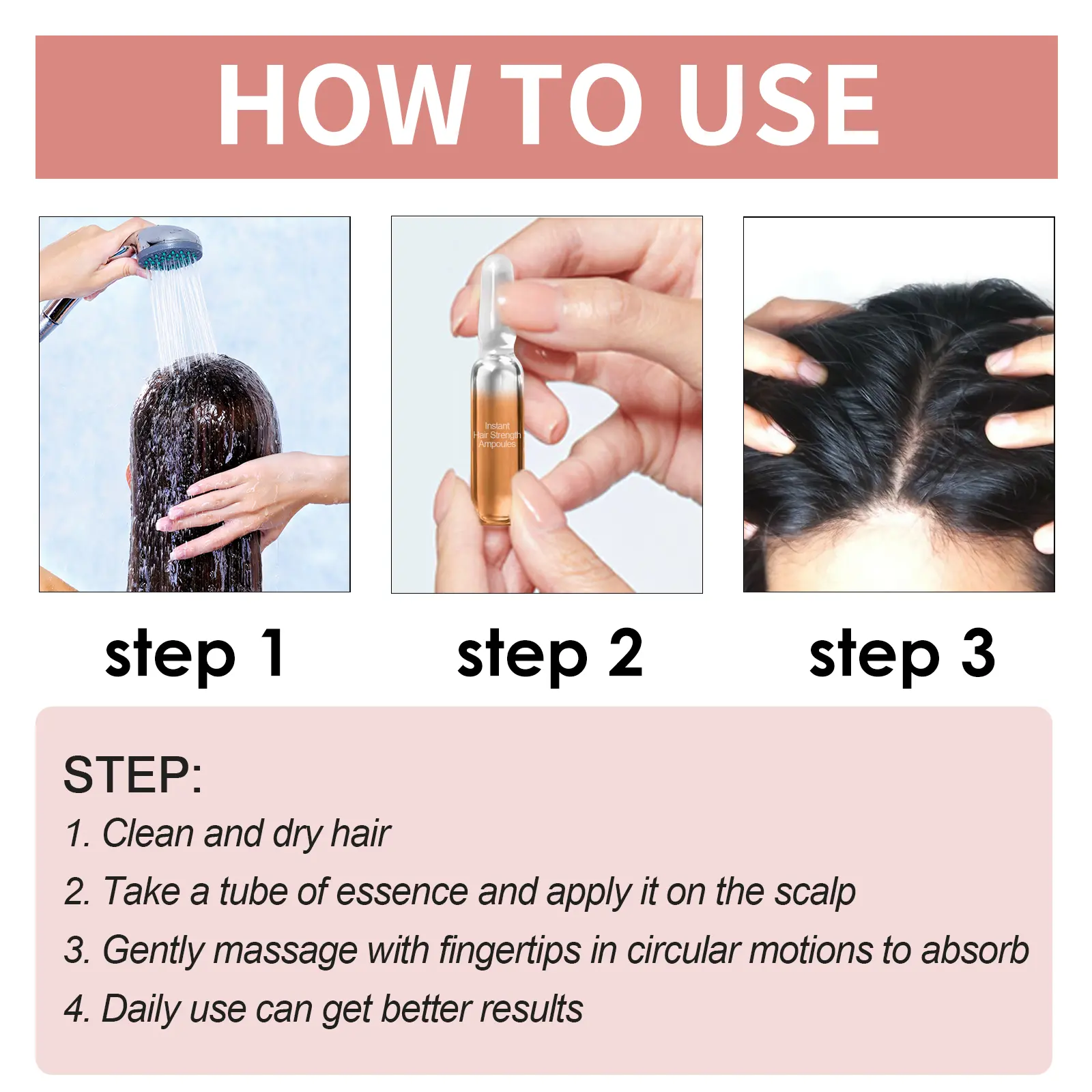 Premium Hair Care Amps For Hair conditioning and repair,Improves Texture And Repairs Damaged Hair For Cleaning Healthy Hair Oil