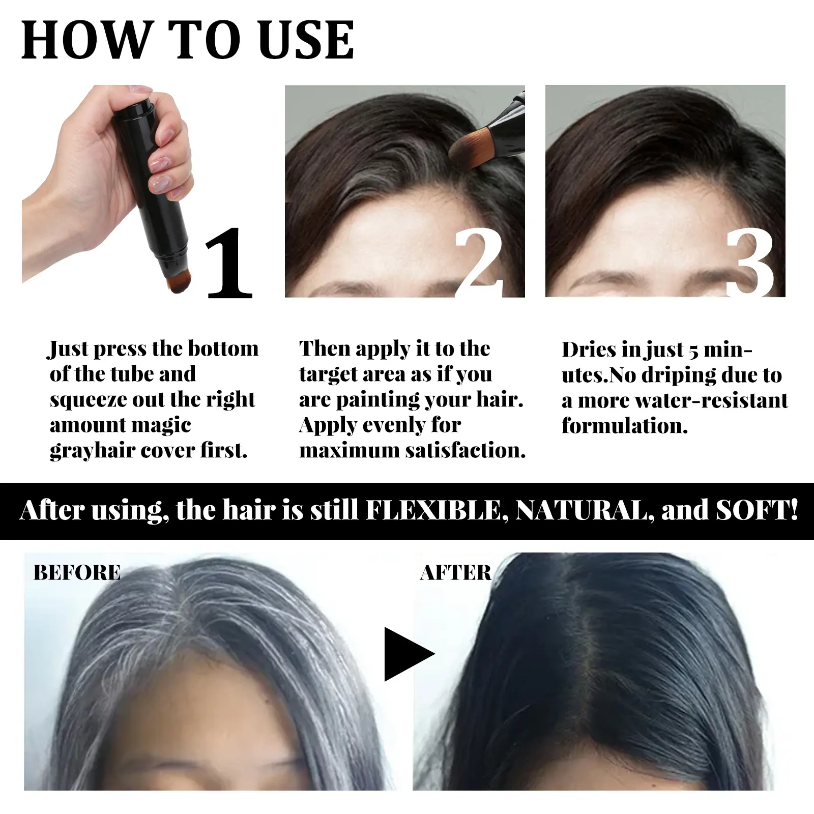 hair dye pen 20ml wig dye pen hairdressing salon supplies glue pen for lace wig install kit hair dye pen root color touch up