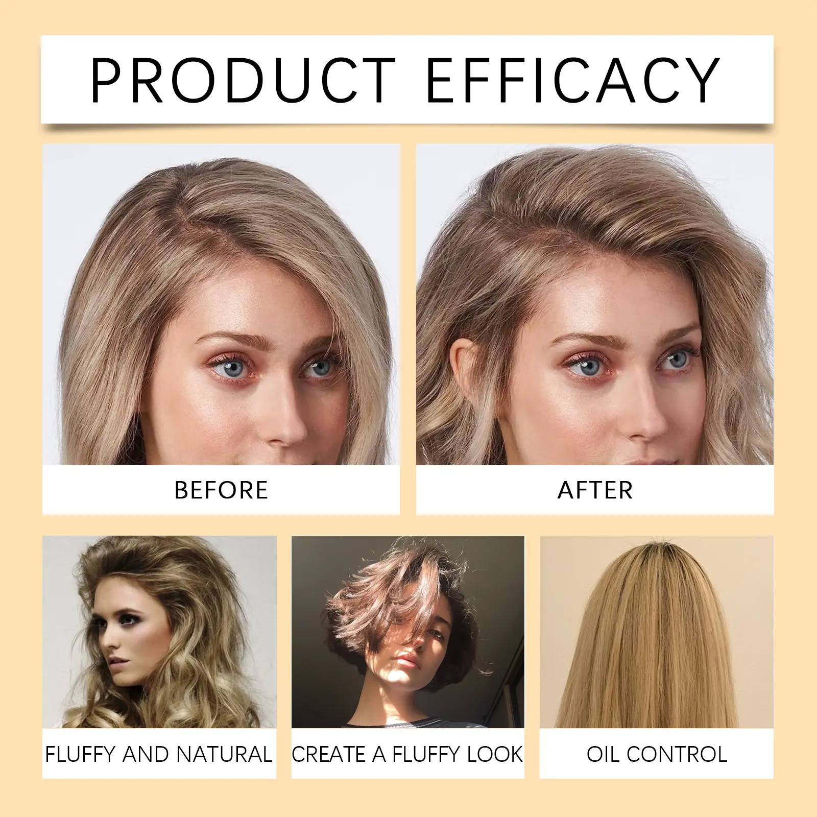 No-rinse Dry Hair Spray Dry Hair Refreshing Repair Hair Frizzy Soft Glossy Absorbs Excess Oiland Keeps Hair Dry Increases Hair