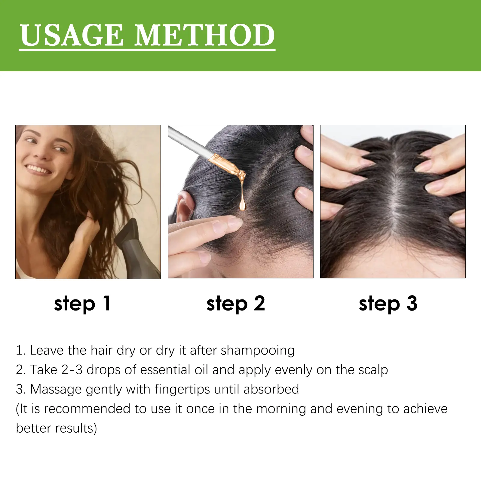 50ml Batana Rosemary Mint Scalp Hair Strengthening Oil Biotin Essential Oils Nourishing Treatment Split Ends Dry All Types