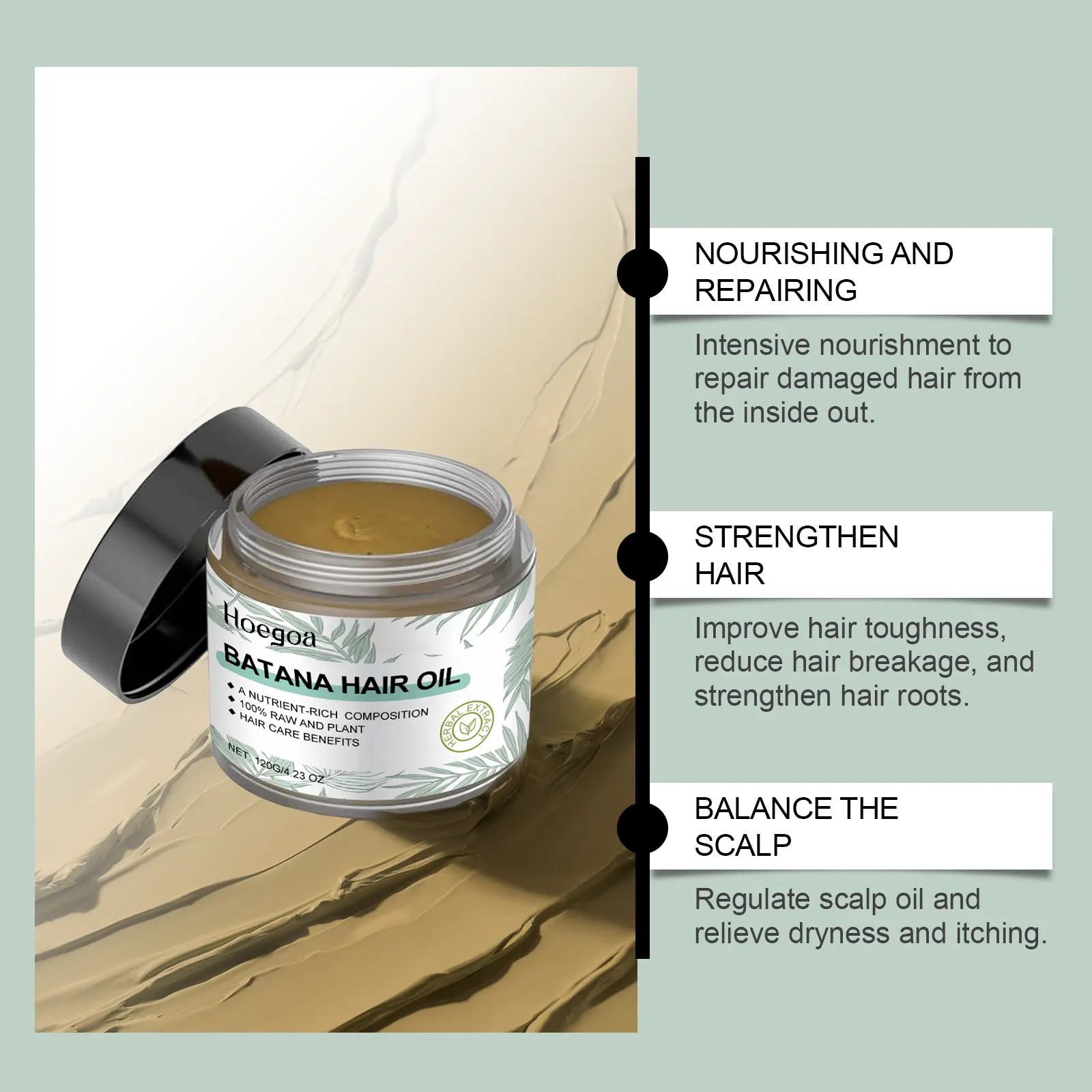 Hair Growth Batana Oil Promotes Hair Growth Batana Oil, Promotes Thick Hair For Men And Women Hair Growth Oil,120g