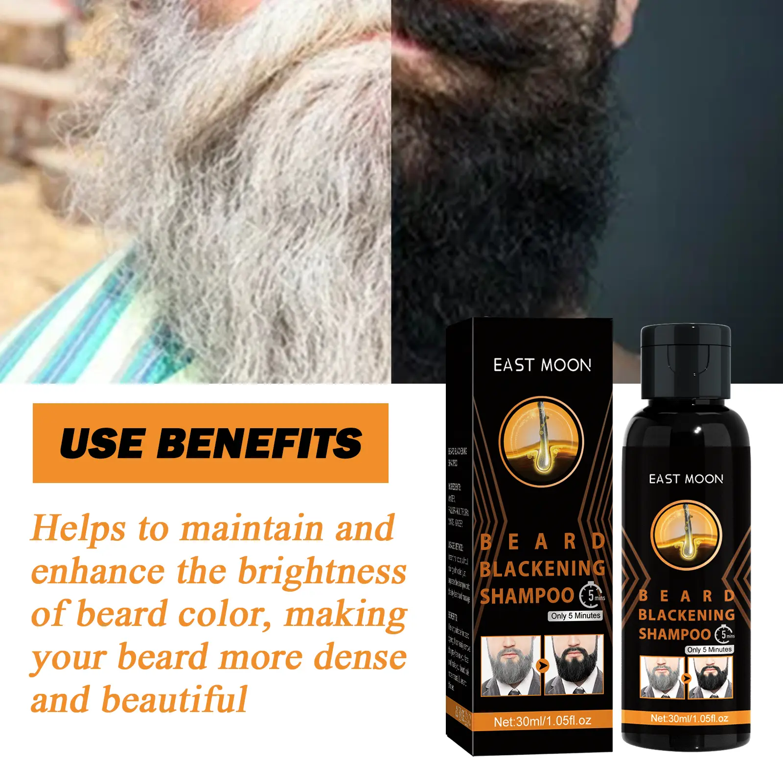 Darkening Shampoo Gray To Black For Men Women Anti Dandruff Removal White Hair Moustache Coloring Shine Smooth Hair Dye Shampoo