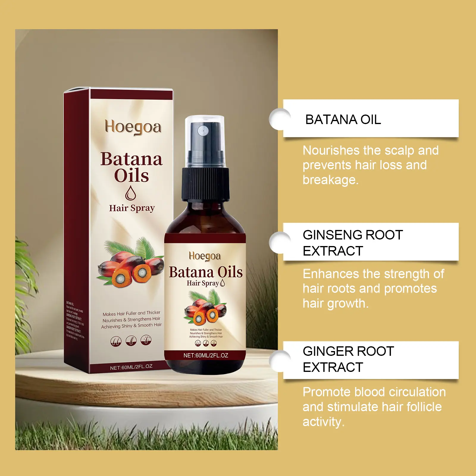 Batana Oil Hair Growth Conditioner Anti Hair Loss Products Fast Growing Hair Mask Nourishing Repair Roots Hair Care for women
