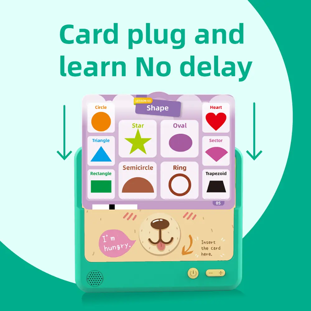 Large Size Insert Card Point Reader, Cognitive Early Education Educational Toy, Learning Reading Machine English Cognitive Cards