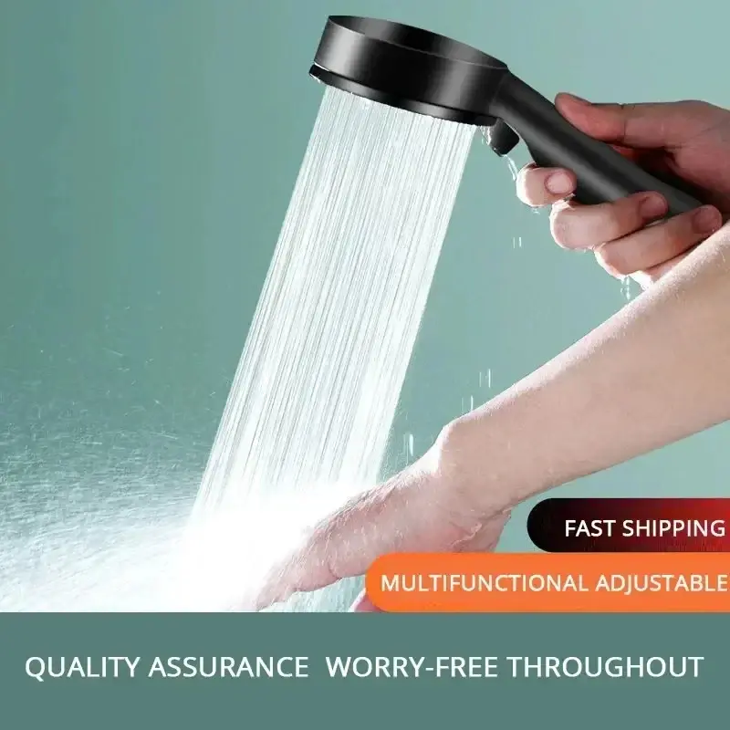 Upgraded Booster Shower Head 5Modes Household Adjustable High Pressure Water Shower Head Handheld Spray Shower Bathroom Supplies