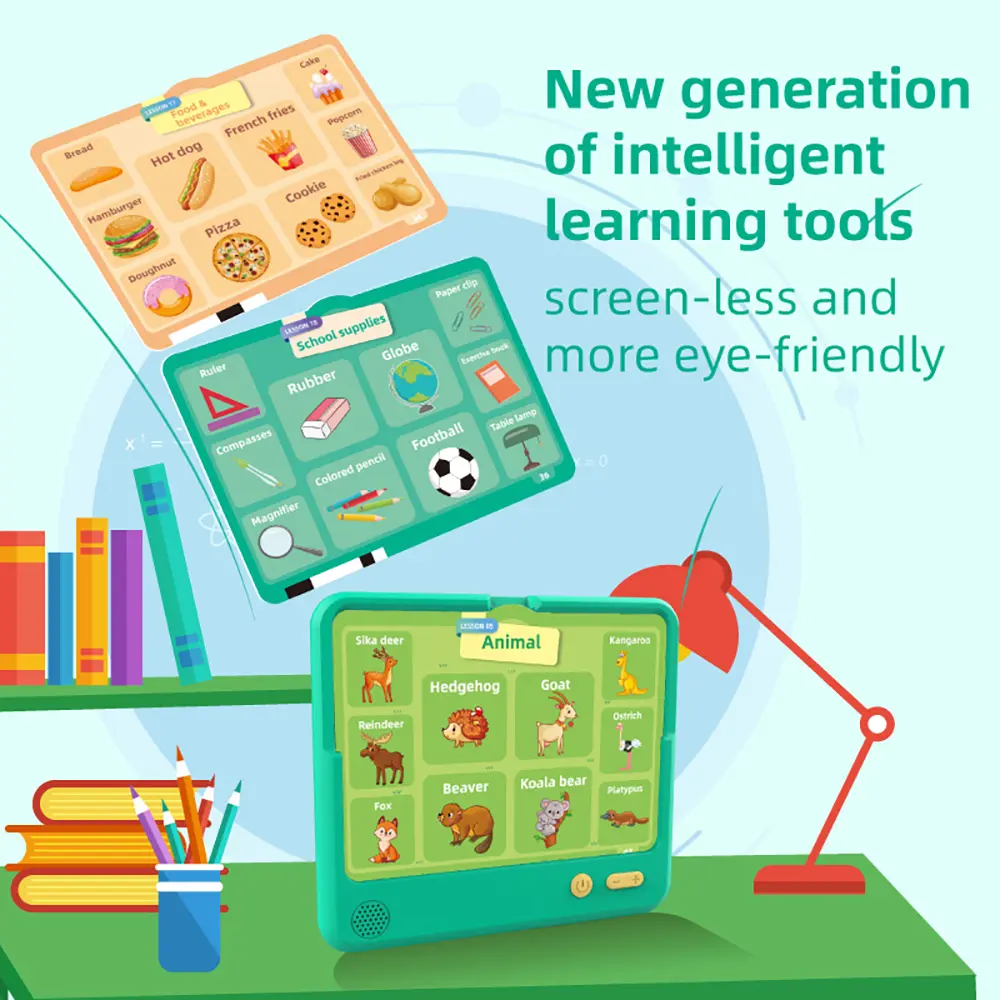 Large Size Insert Card Point Reader, Cognitive Early Education Educational Toy, Learning Reading Machine English Cognitive Cards
