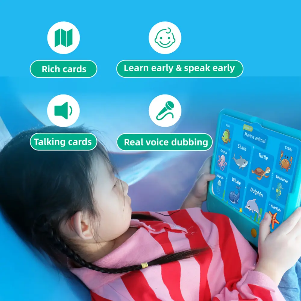 Large Size Insert Card Point Reader, Cognitive Early Education Educational Toy, Learning Reading Machine English Cognitive Cards