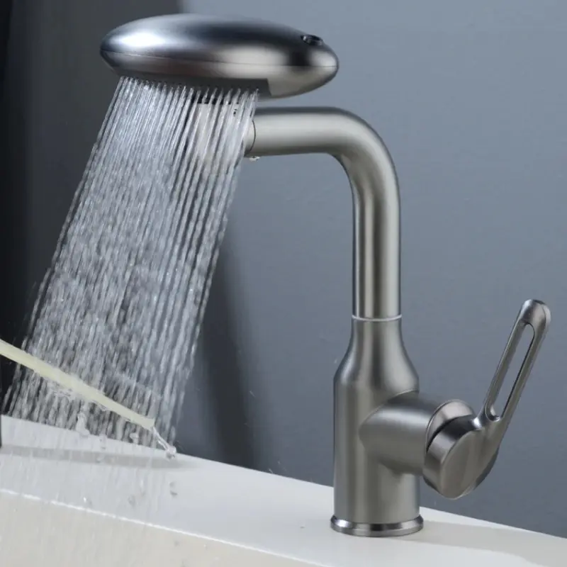 Multi Functional Waterfall Basin Faucet 4 Water Outlet Mode Spray Faucet 360°Rotation,Hot Cold Water Sink Mixer Tap For Bathroom