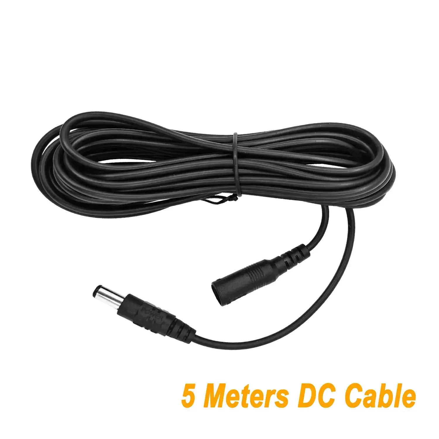 DC12V Power Extension Cable 2.1*5.5mm Connector Male To Female For CCTV Security Camera Black Color 16.5Feet 10m power cable