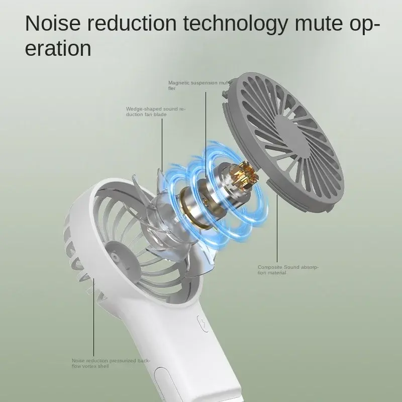 Electric Mini Fan 3 Wind Speed Portable Pocket Fan For Travel Indoor Outdoor Usb Desktop Rechargeable Handheld Fan with Hook