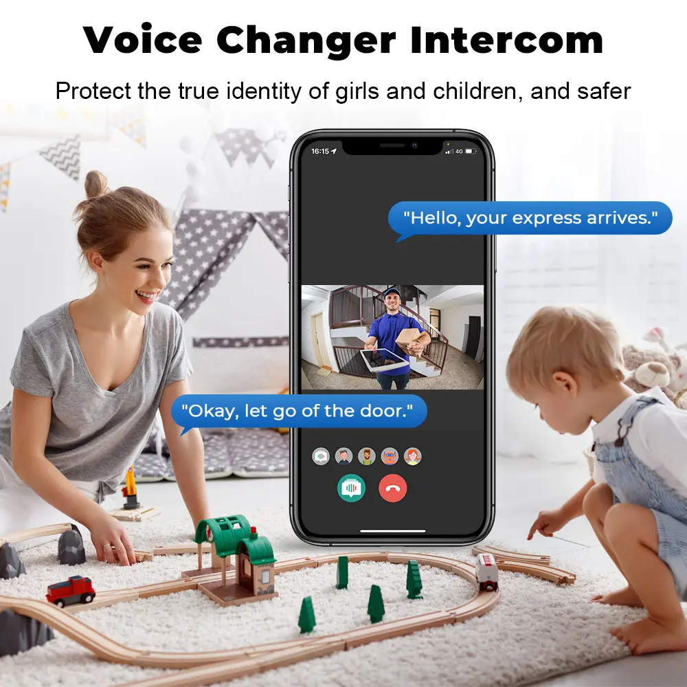 Tuya Intelligent Wifi Doorbell Outdoor High-Definition Camera Anti-Theft Door Bell Night Vision Home Monitor Door Phone Voice