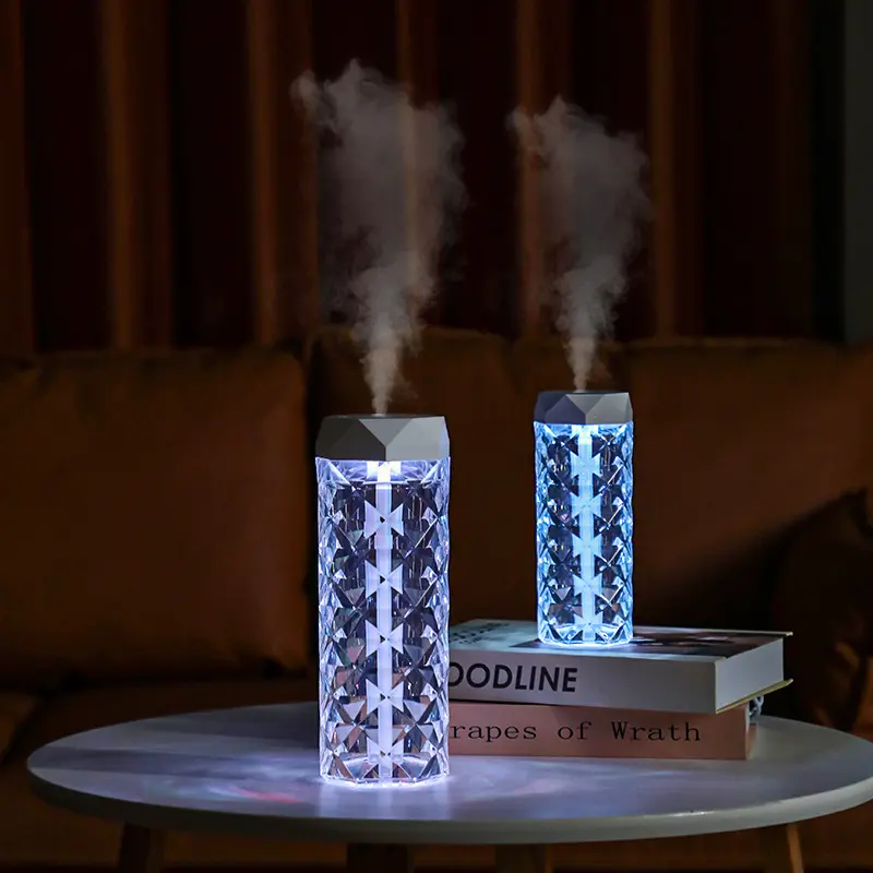 New Crystal Humidifier USB Table Lamp Bedroom Bedside Lamp Desktop Atmosphere Lamp Aromatherapy Machine Spray Water Replenisher
