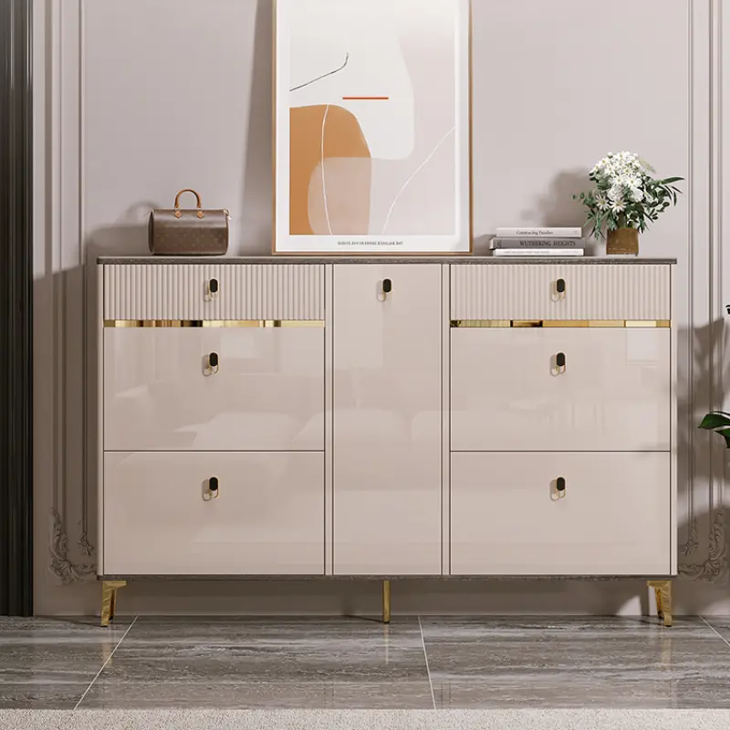 Beutiful Waterproof Shoe Cabinet Stool Design Hotel Organizer Shoe Rack Narrow Space Saving Armoire Chaussures Home Furniture