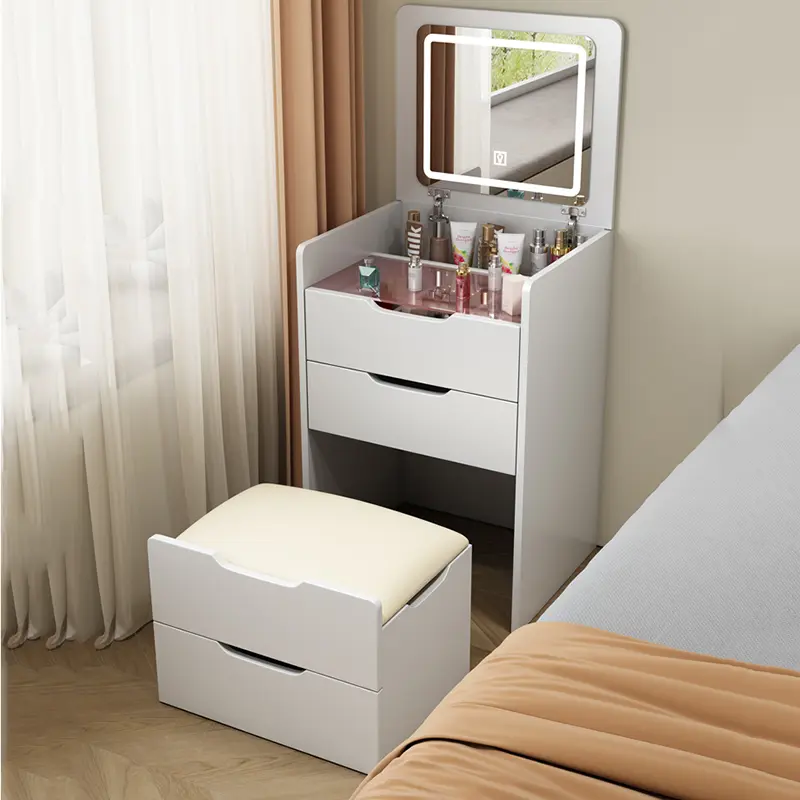 Storage Organizer Dressing Table White Mobile Stool Essentials Dressing Table Wood Bedroom Mesa Maquillaje Home Furniture