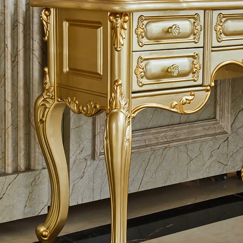 Gold Large Storage Vanity Table Nordic Modern Space Saving Luxury Dresser Bedroom Adult Beauty Schmink Tisch Home Furniture