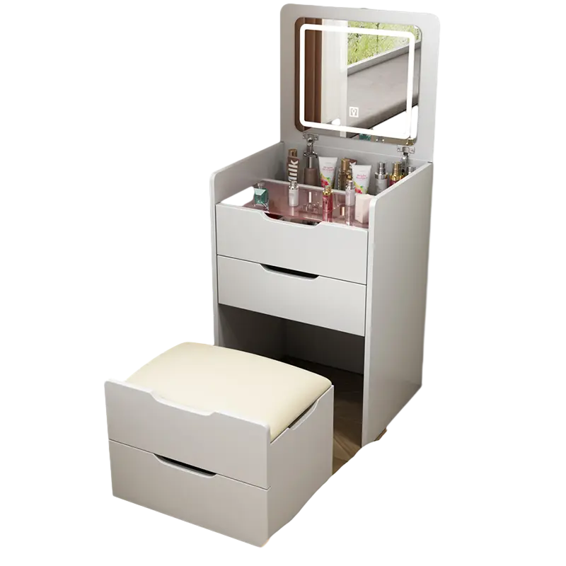 Storage Organizer Dressing Table White Mobile Stool Essentials Dressing Table Wood Bedroom Mesa Maquillaje Home Furniture